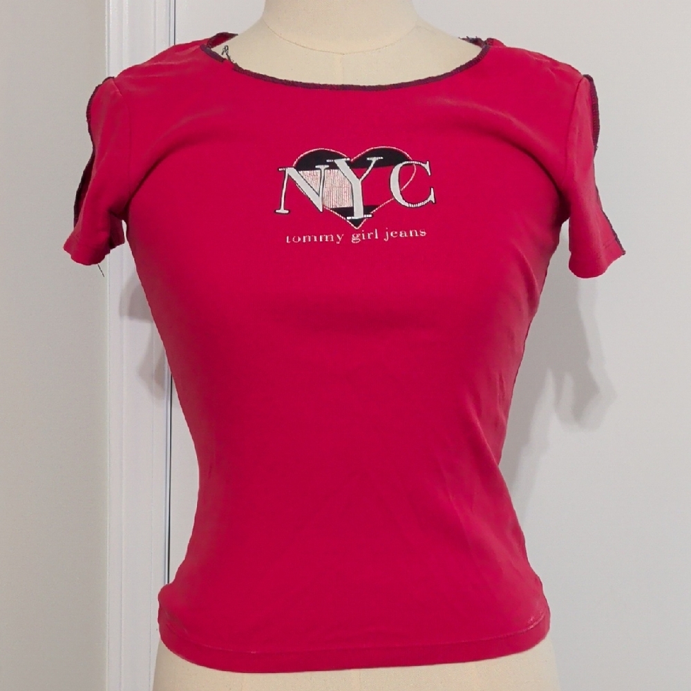 Vintage Tommy Hilfiger Tommy Girl NYC Red Tee